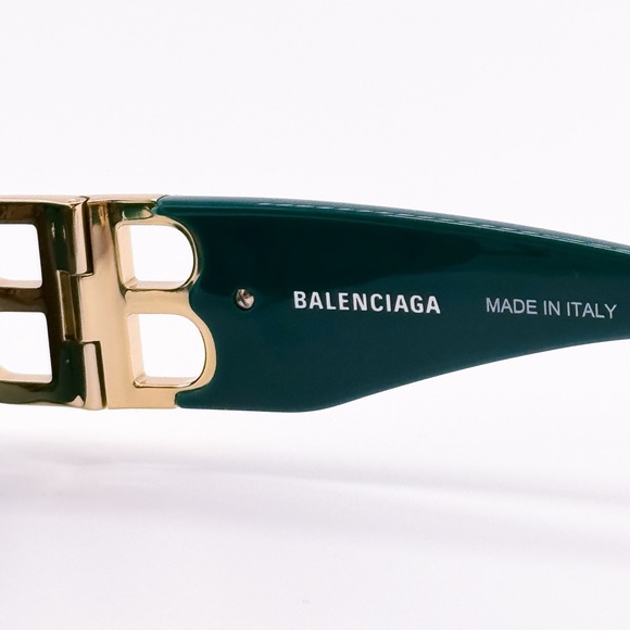 NEW BALENCIAGA SUNGLASSES BB0096S 006 GREEN WOMEN SUNGLASSES - Picture 11 of 13
